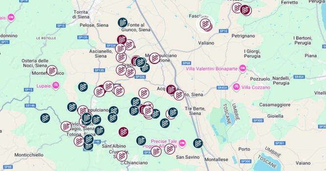 New Montepulciano wineries map